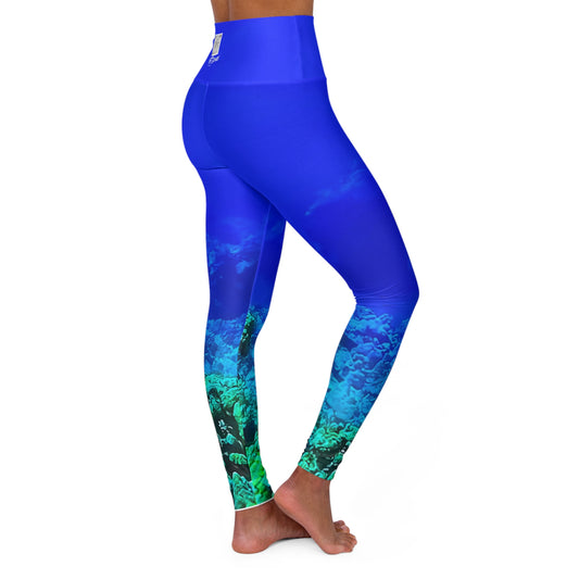 Maui inspired High Waisted Yoga Leggings Yoga pants workout wear athlete apparel dance wear gift for mom