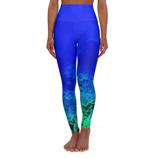 Maui inspired High Waisted Yoga Leggings Yoga pants workout wear athlete apparel dance wear gift for mom