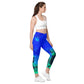 Crossover leggings with pockets Gym Wear Yoga Workout Urban Street Wear Gift for Mom