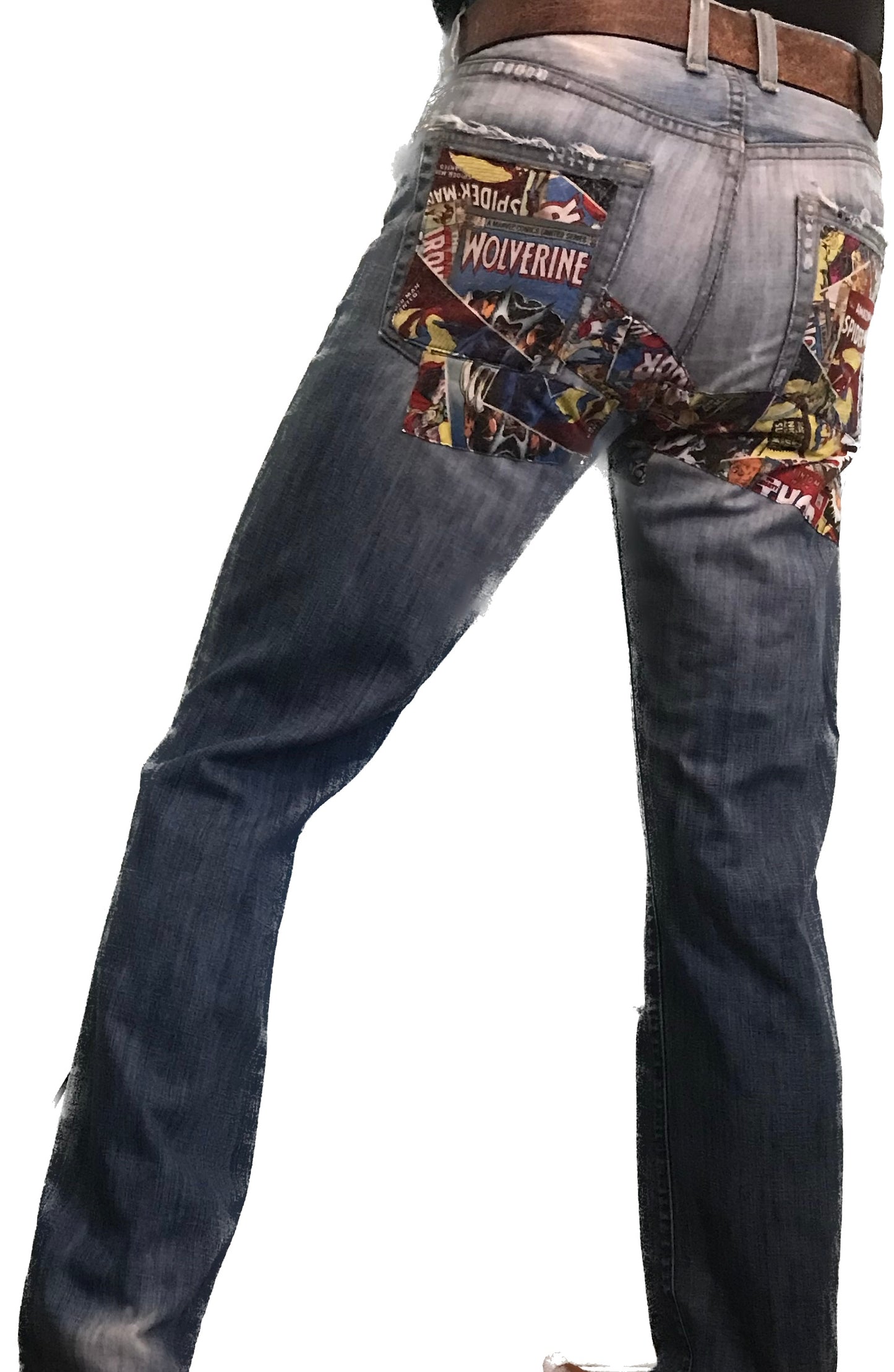 Marvel Comics inspired upcycled Jeans-Jeans